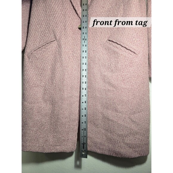 Christian Siriano New York Pink Wool Blend Coat Jacket Women’s Medium 1 Button - Picture 10 of 12